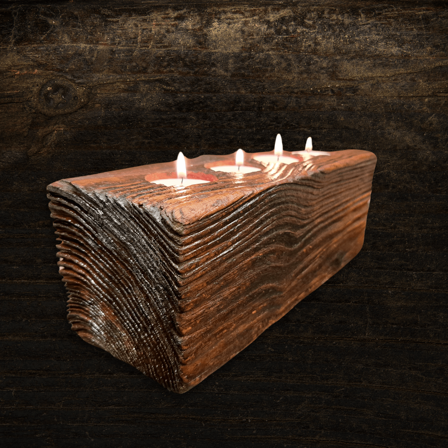 Thames Driftwood Candleholder/Yule Log - Image 2