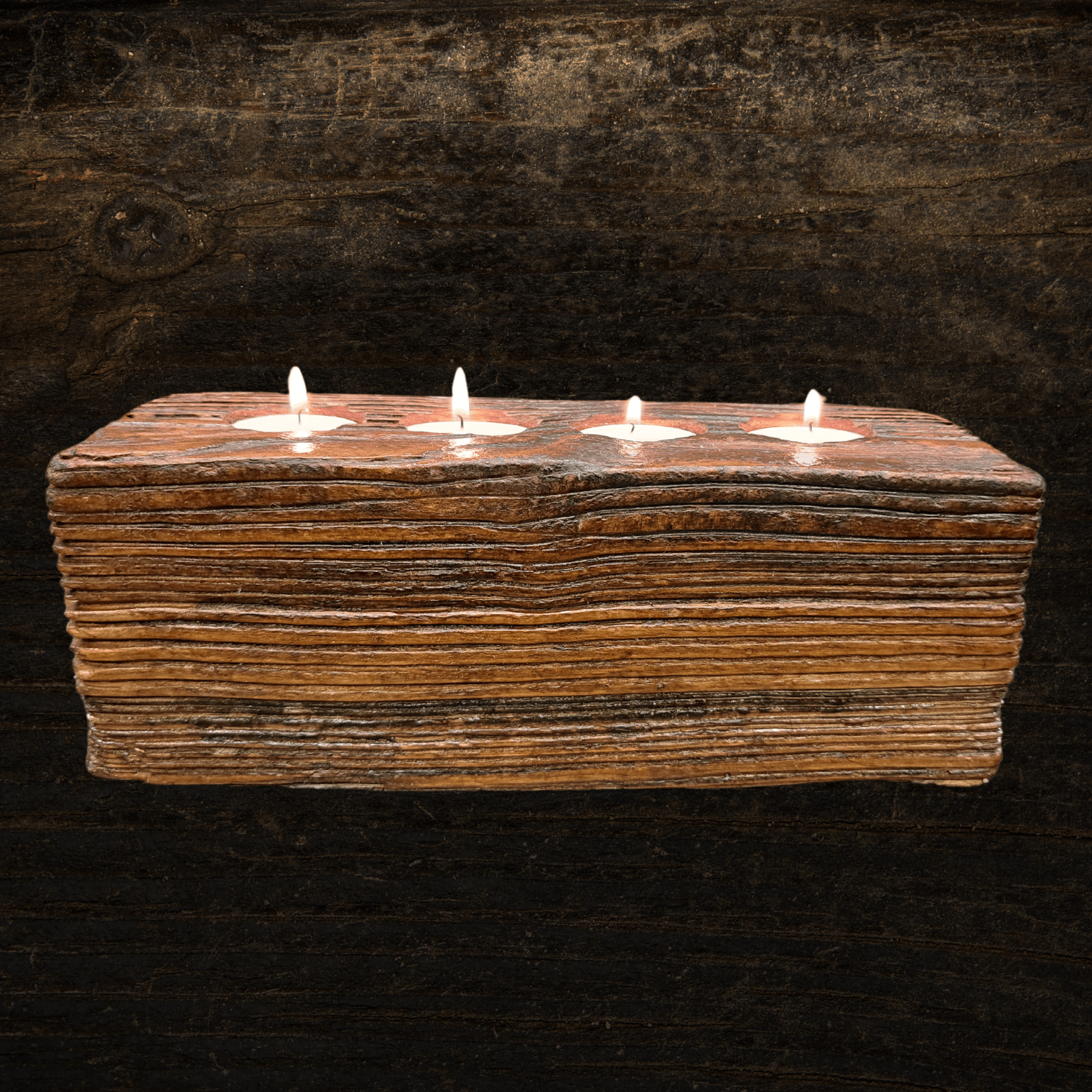 Thames Driftwood Candleholder/Yule Log - Image 4