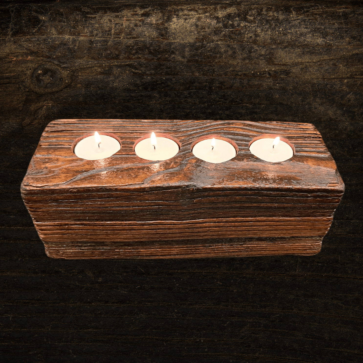 Thames Driftwood Candleholder/Yule Log - Image 5