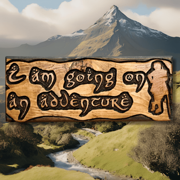 I am going on an adventure (The Hobbit) – Hand carved in reclaimed wood - Image 3
