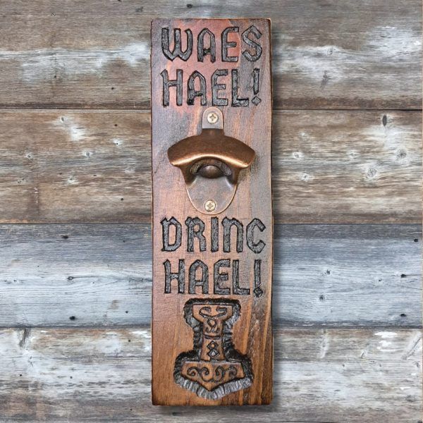 Waes Hael/Drinc Hael - Mjolnir Wall Mounted Bottle Opener - Image 2