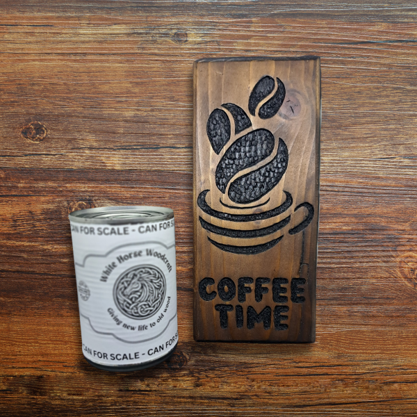 Coffee Time - Hand-carved in recycled wood - Image 4