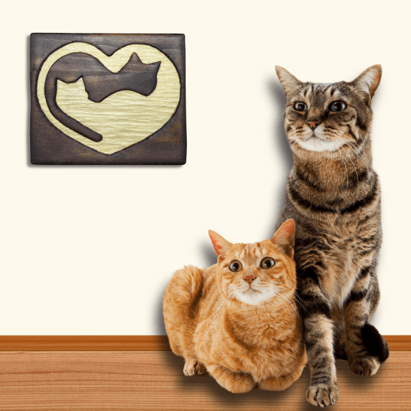 Feline Friends - Hand-carved in repurposed wood - Image 2